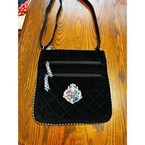 Vera Bradley Harry Potter Hogwarts Triple Zip Hipster Black Crossbody Purse